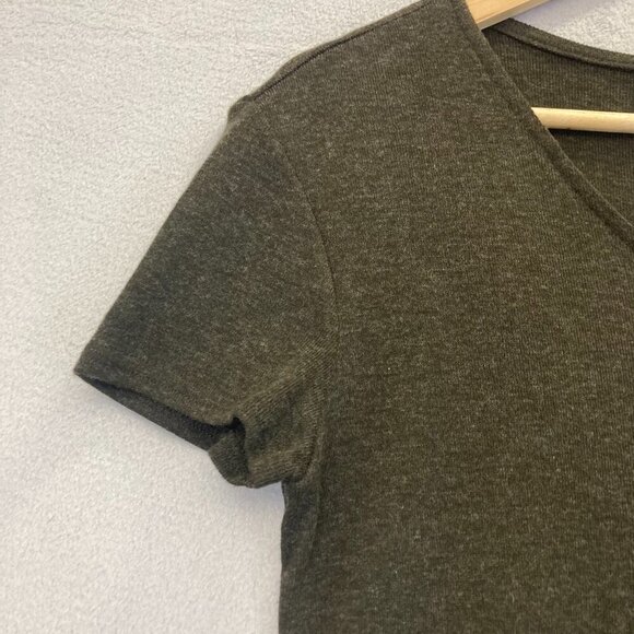 American Eagle Outfitters Long Maxi Wool Blend Dress Small S Brown Short Sleeve - Picture 9 of 13